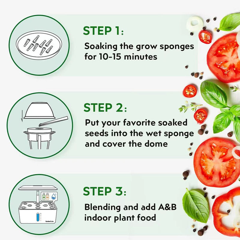 Smart Hydroponic Plant Food Growing Nutrient Reusable Indoor Herb Garden Kit